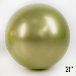 Obří 21" balón CHROME, zlatý olivový (1 ks).)