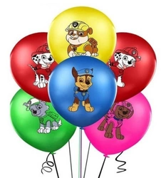 Balony gumowe z nadrukiem Psi Patrol (12 szt.)