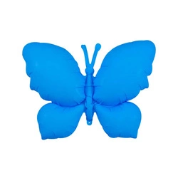Blue foil balloon in the shape of a butterfly