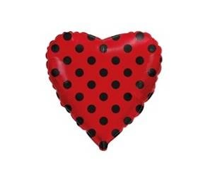 Black Dots 18" (45cm) Foil Balloon, FLEXMETAL™