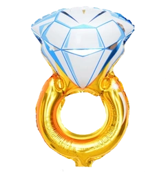 Foil Balloon Wedding Ring Gold