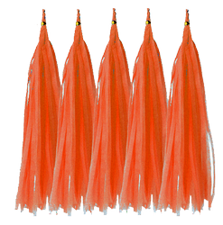 Orange Balloon Tail, Tassel (5pcs)