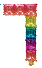 POP IT 7 Duhové fóliové číslo (40 cm)