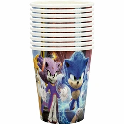 Sonic paper cups perfect for birthdays and themed parties 10 pcs.