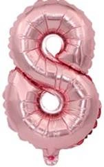 Balloon Number "8" Pink Gold (80cm)