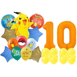Pokemon 10th Birthday Balloon Set Foil and Rubber Balloons with Printing
