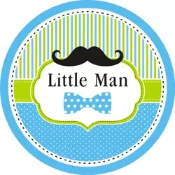 Papírové talíře Little Man (10 ks).)