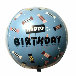 4D fóliový balónek s nápisem Happy Birthday (45 cm)