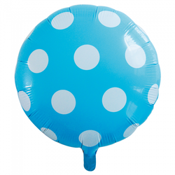 Fóliový balónek s modrými tečkami 18" (45 cm).)