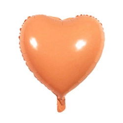 Pastel Orange Foil Heart 18" (45cm).)