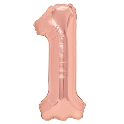Foil Balloon Number "1" Pink Gold (100cm.)