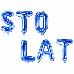 Blue Foil Balloons STO YEARS Caption (40 cm.)