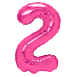 Foil Balloon Number "2" Pink (100cm.)