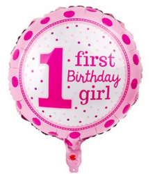 Фольгована повітряна куля 1st Birthday Girl 18"
