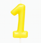 Świeczka Cyferka "1" – Żółta