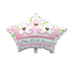 Nový fóliový balónek s korunkou pro malou princeznu (50 cm * 65 cm)