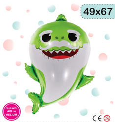 Fóliový balónek Baby Shark Green (49cm*67cm)