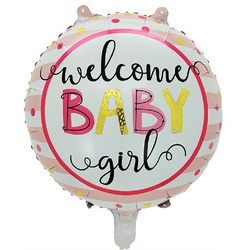 Фольгована куля Welcome Baby Girl 18" (45 см).)