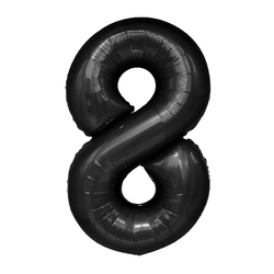 Balon Foliowy Cyferka "8" Czarna (100cm.)