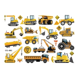 Tattoos for kids - Construction vehicles in action! (1 pc)