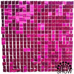 Raspberry Holographic Sequin Panels £M (30cm*30cm)
