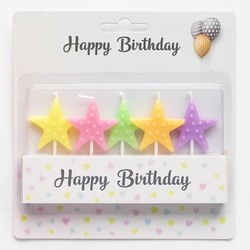 Gwiazdki na urodzinowy tort – świeczki "Happy Birthday"