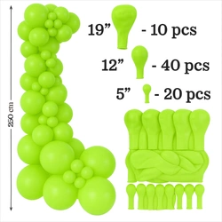 Set of Decorative Balloons Color Light Green 70 pieces
