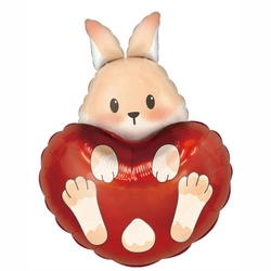 Foil Balloon "Bunny with Heart" - Cute Accent for Any Occasion 56x76 cm