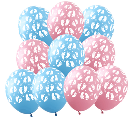 Balloons 12" with print "Feets" (10 pcs.)