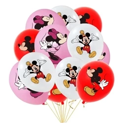 Gumové balónky s potiskem Minnie Mickey (12 ks).)