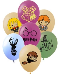 Balony gumowe z nadrukiem Harry Potter (7 szt.)