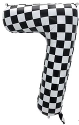 Foil Balloon Number "7" Chessboard Race (100cm.)