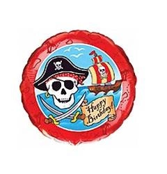 Foil balloon Pirates. Happy Birthday 18" (45cm), FLEXMETAL™