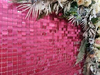 Matte Raspberry Sequin Panels (30cm*30cm)