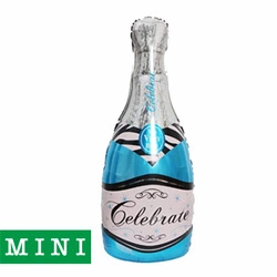 Mini Champagne Blue Foil Balloon