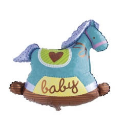 Balon Foliowy Konik Niebieski (71cm*73cm)