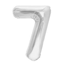 Foil Balloon Number "7" Silver (100cm.)