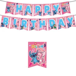 Paper garland "Stitch" - Birthday decoration with fairy tale theme