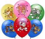 Balony gumowe z nadrukiem Psi Patrol (10 szt.)