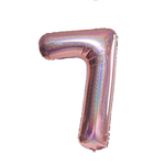 Balon Foliowy Cyferka "7" RoseGold Brokat (100cm.)