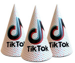 Papírové čepice Tik Tok (10 ks).)