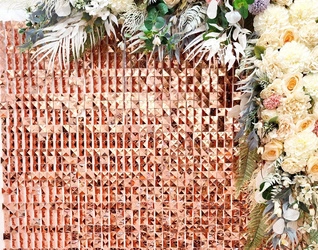 Sequin Panels Diamond Pink Gold £M (30cm*30cm)