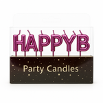 Różowe świeczki "Happy Birthday" – magia urodzin w jednym blasku