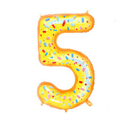 Fóliový balónek s číslem "5" (100 cm).)