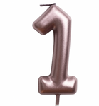 Narozeninová svíčka číslo "1" - růžové zlato