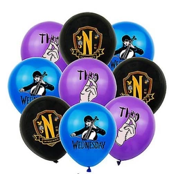 Wednesday printed rubber balloons (6 pcs.)