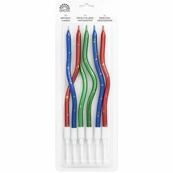 Spiral birthday candles - colorful, decorative