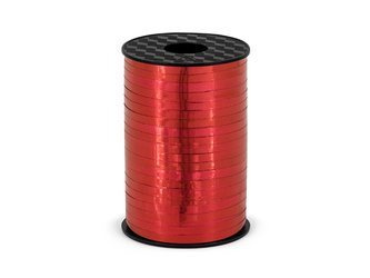 Metalizovaná červená balónová stuha (5 mm * 225 m)