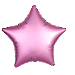 Зірка з рожевої фольги 18" (45 см).)
