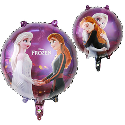 Fóliový balónek oboustranný Frozen Elza, Anna 18" (45cm).)